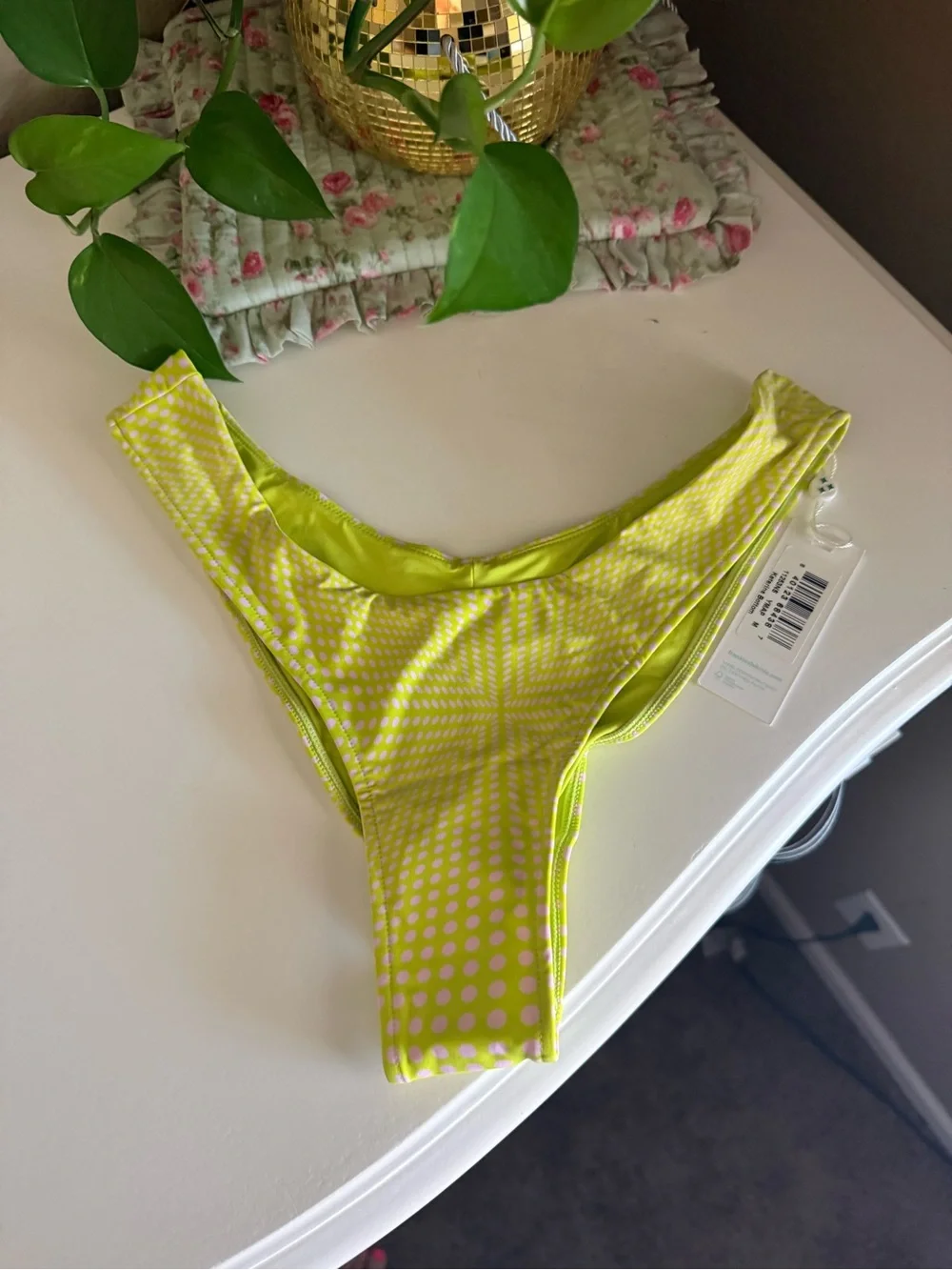 Frankie's Bikinis Neon Yellow/Green Strappy Wrap Triangle Bikini